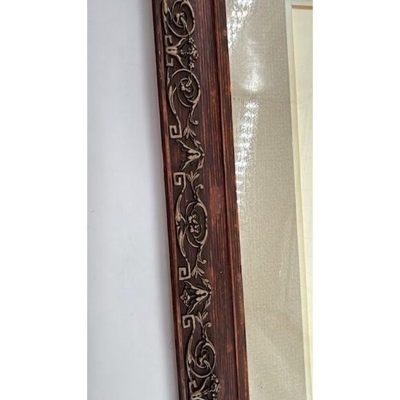 Antique Ornate Wood Frame With Intricate Carved Details 16.5"x13.5" Rustic Brown - Picture 9 of 16